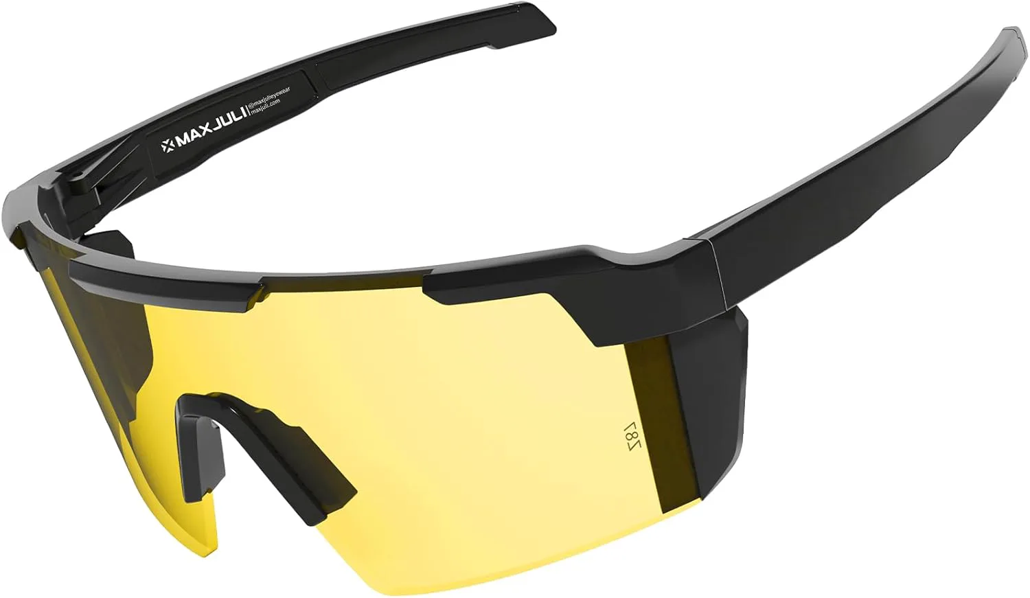 

Солнцезащитные очки MAXJULI XL Z87 для мужчин с большой широкой головой, сверхлегкие, TR90, защита от УФ-излучения UV400, модель Z8225, Black/Night Vision