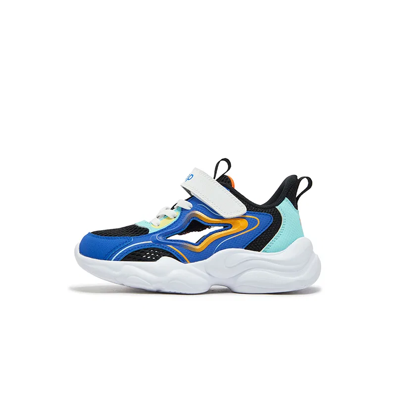 Детские кроссовки с защитой от скольжения и истирания Low top Lifestyle Shoes Black/Lyon Blue для детей 3-7 лет XTEP