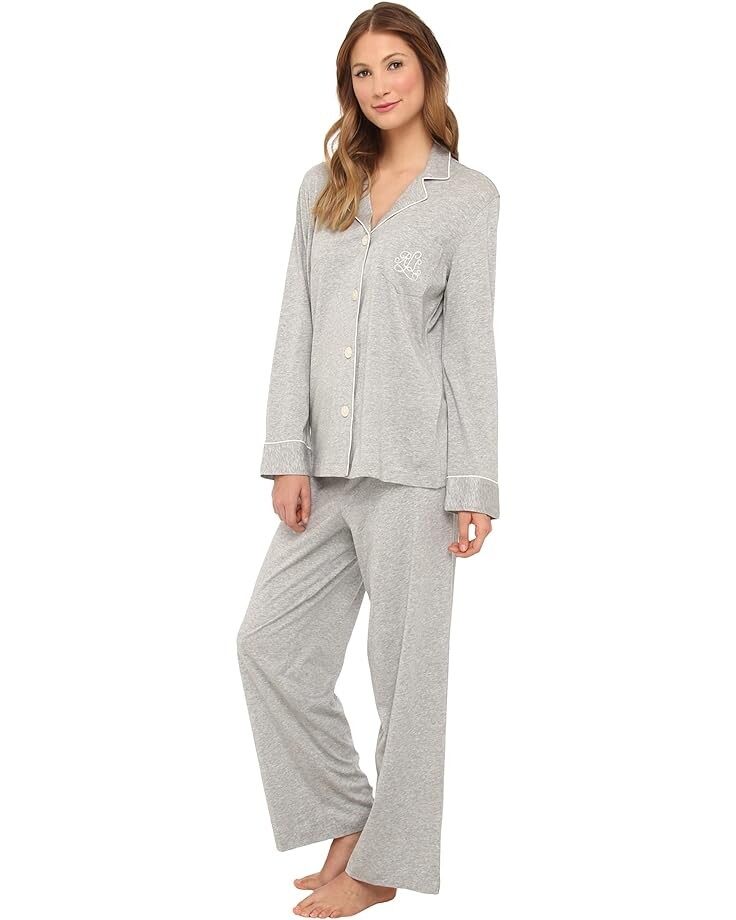 Пижама LAUREN Ralph Lauren Hammond Knits, цвет Heather Grey — фото 2