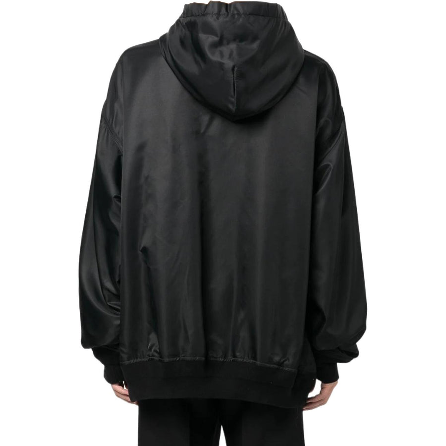 Куртка Balenciaga 3B Sports Icon Padded Zip-Up Hoodie 'Black', черный — фото 4