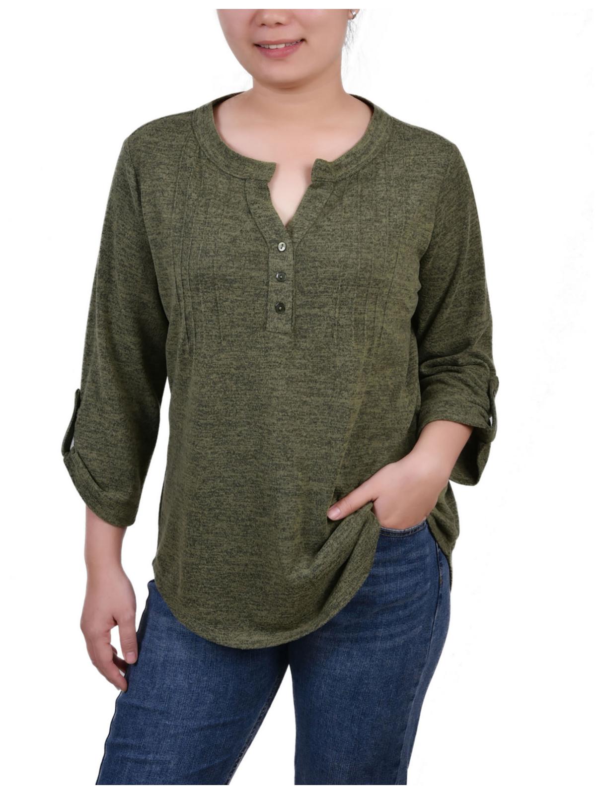 

Petites женский вязаный свитер Space Dyed NY Collection, цвет olivine