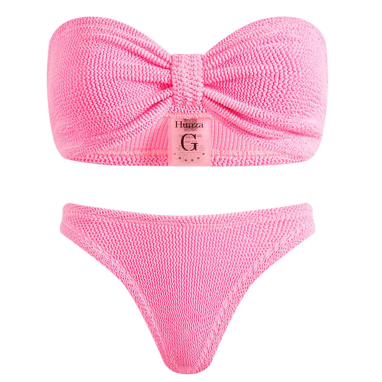 

Бикини Hunza G Tina Bandeau Bikini, цвет Bubblegum