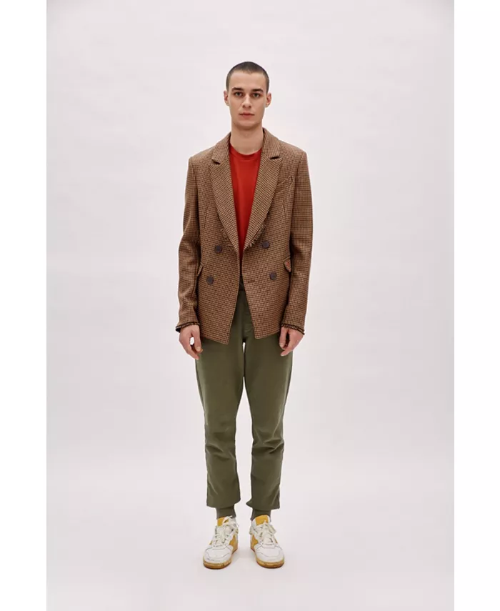 

Мужской двубортный блейзер PCFG, коричневый