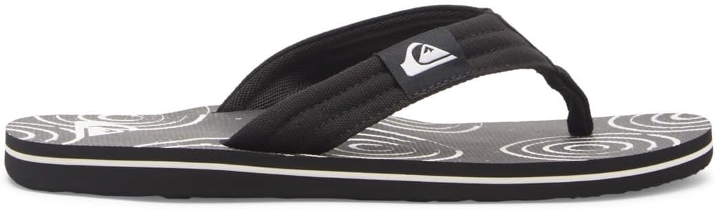 Мужские сандалии Quiksilver Molokai Layback II с трехточечным ремешком, Charcoal — фото 2