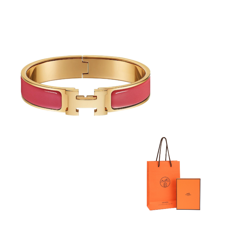 

клик h эмалевые браслеты women's HERMES, золотой/красный