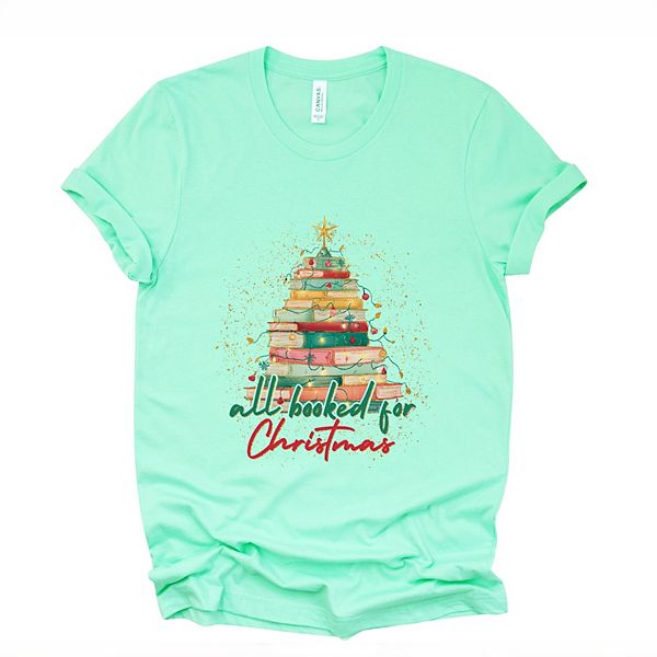 

Футболка с принтом All booked for christmas sparkle Simply Sage Market, Mint, Зеленый, Футболка с принтом All booked for christmas sparkle Simply Sage Market, Mint