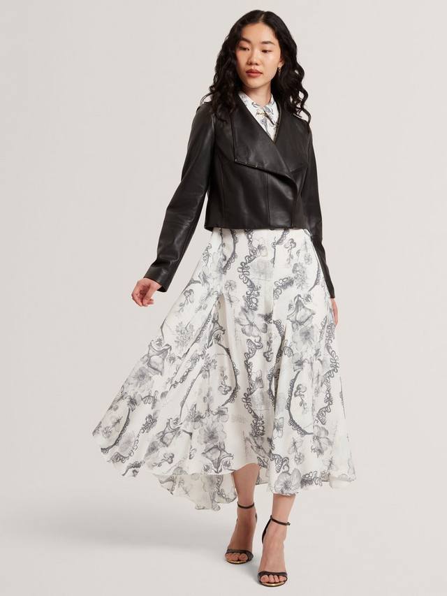 

Riyoze кропированная кожаная куртка с запахом Ted Baker