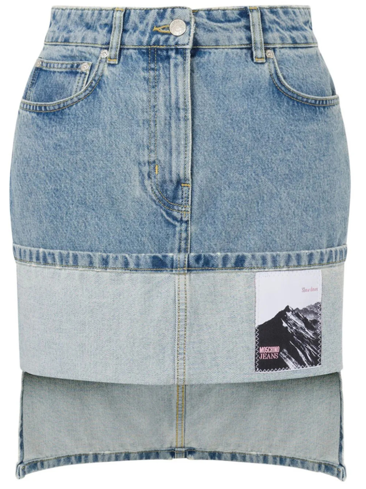 

Джинсовая юбка с логотипом MOSCHINO JEANS, синий