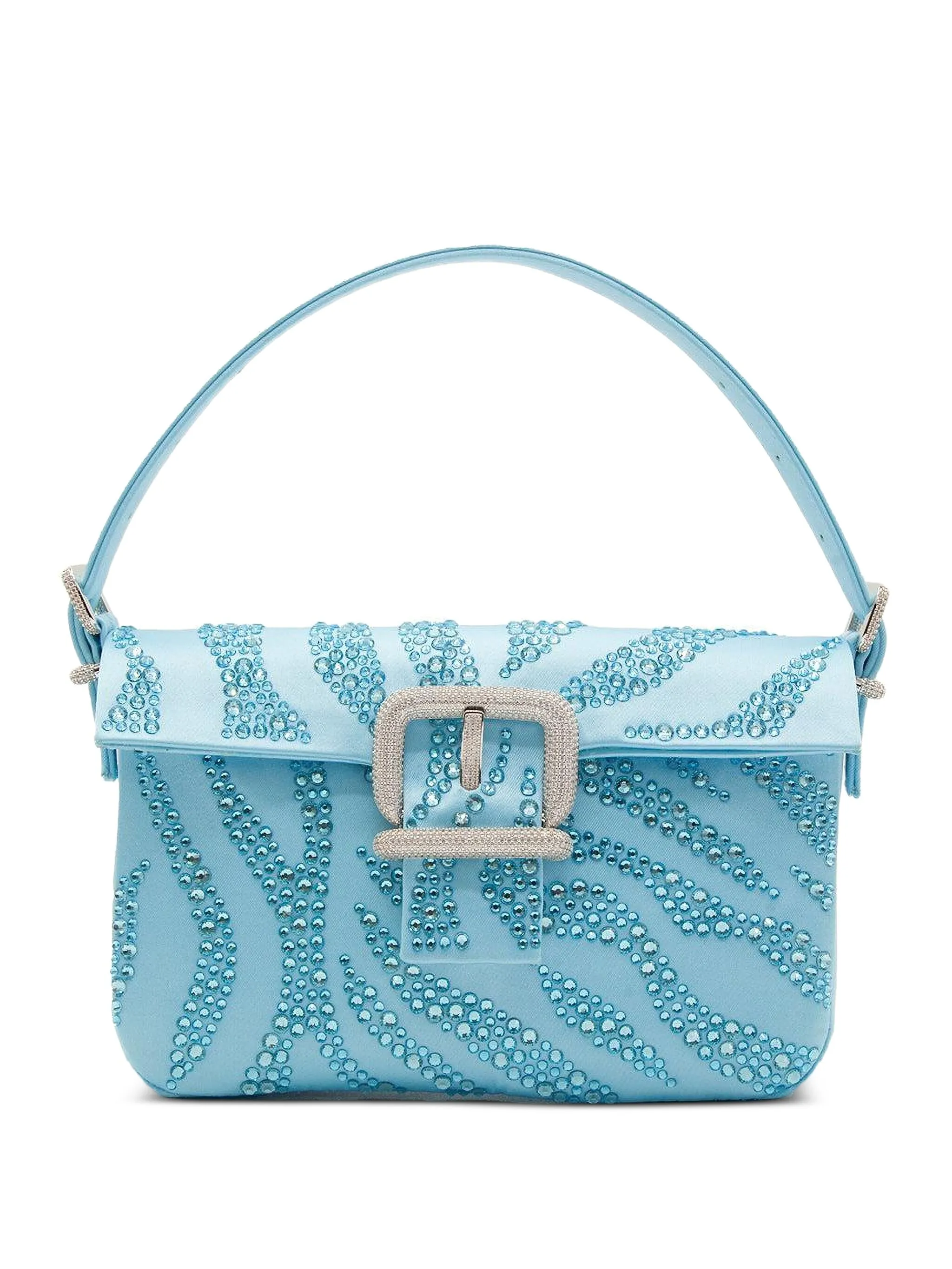 

Мини-сумка-тоут с пряжкой, украшенной кристаллами Habibi Gedebe, синий