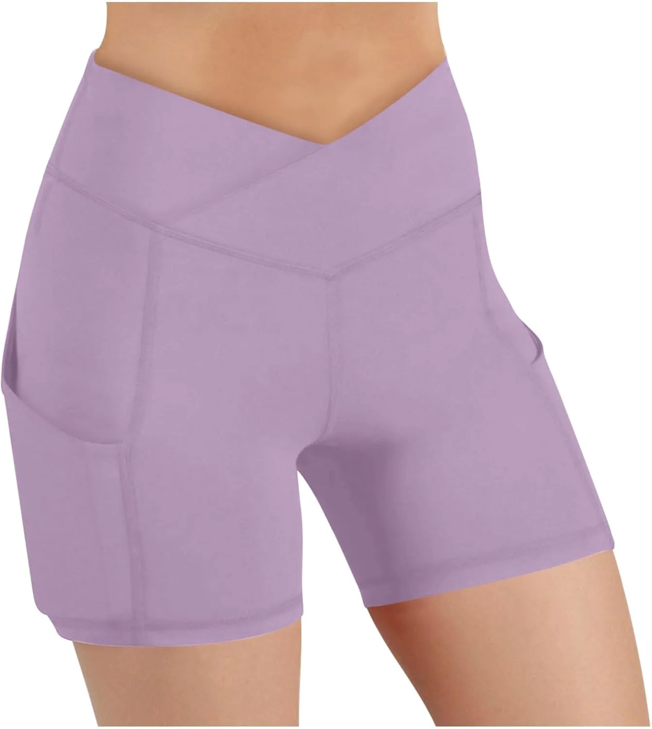 

Женские шорты для йоги с карманом, высокие, утягивающие