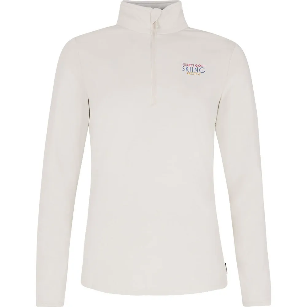 

Лонгслив Protest Lunar half zip, белый