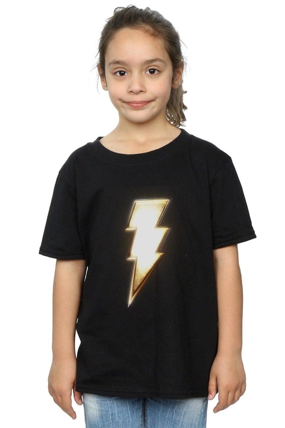 

Хлопковая футболка с логотипом Shazam Bolt DC Comics, черный