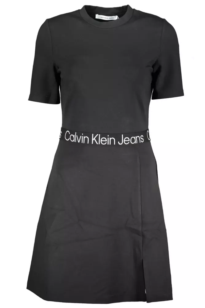 

Черное вискозное женское платье Calvin Klein