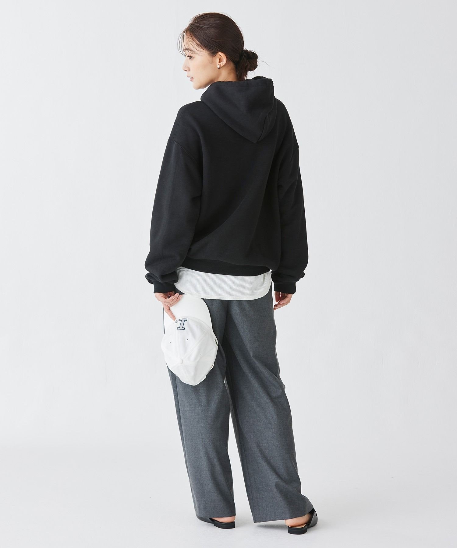 Толстовка/худи свободного кроя Essential LACOSTE, Black — фото 3