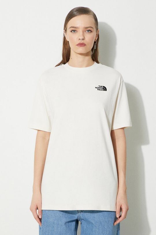 

Хлопковая футболка WS/S Essential Oversize Tee The North Face, бежевый