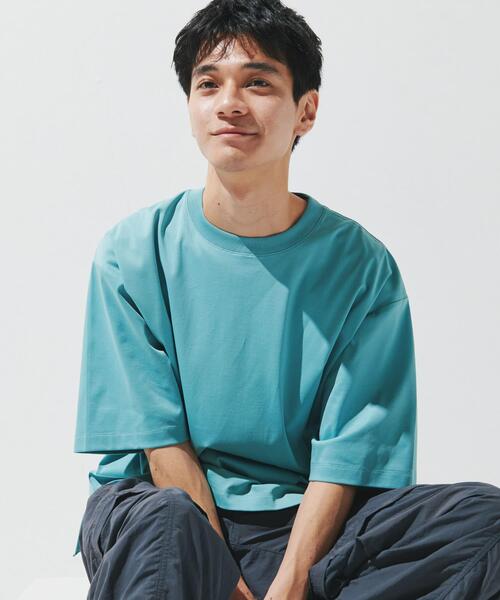 

Футболка с круглым вырезом URBAN RESEARCH DOORS, светло-голубой