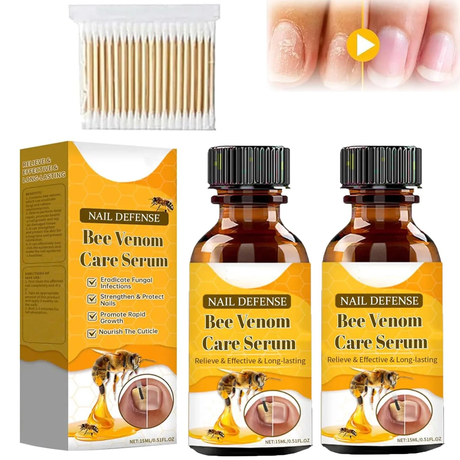 Сыворотка для ногтей с пчелиным ядом Bee Venom Nails, 2 шт. Generisch