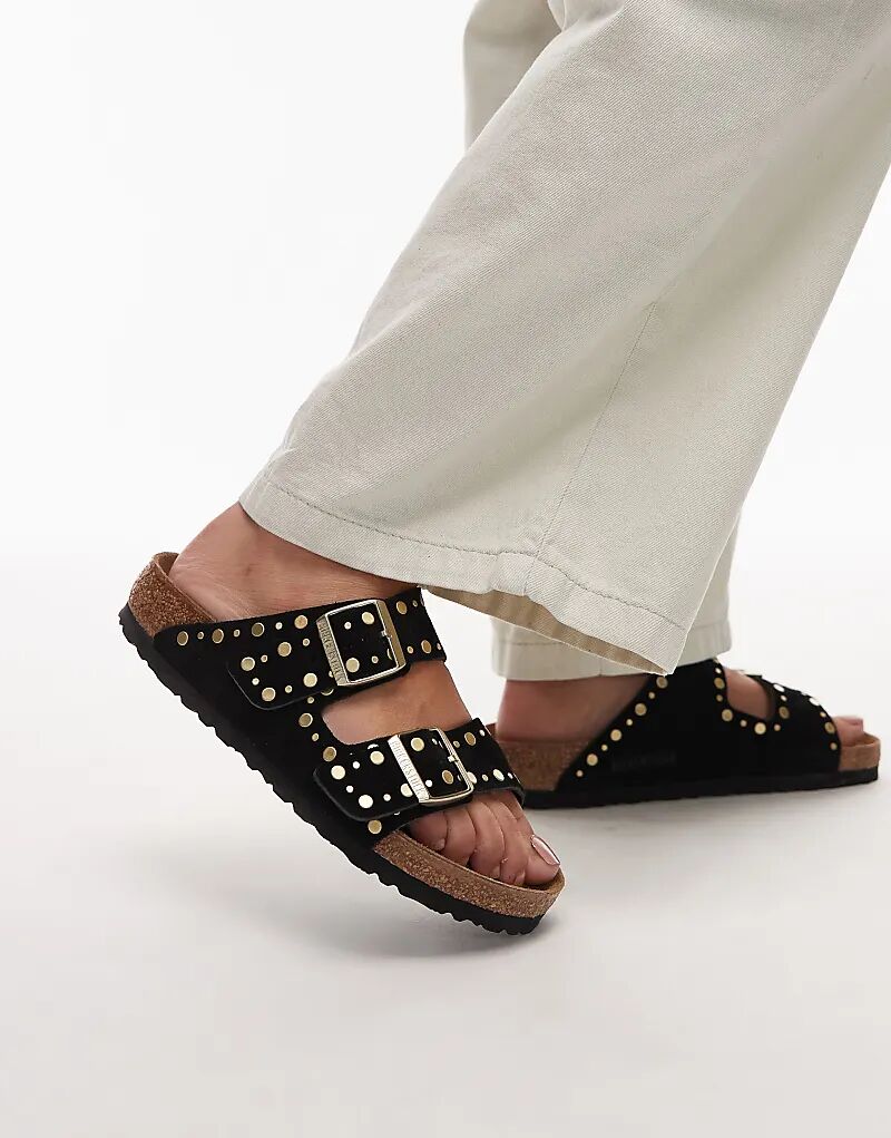 Сандалии Birkenstock Arizona Rivet черного цвета