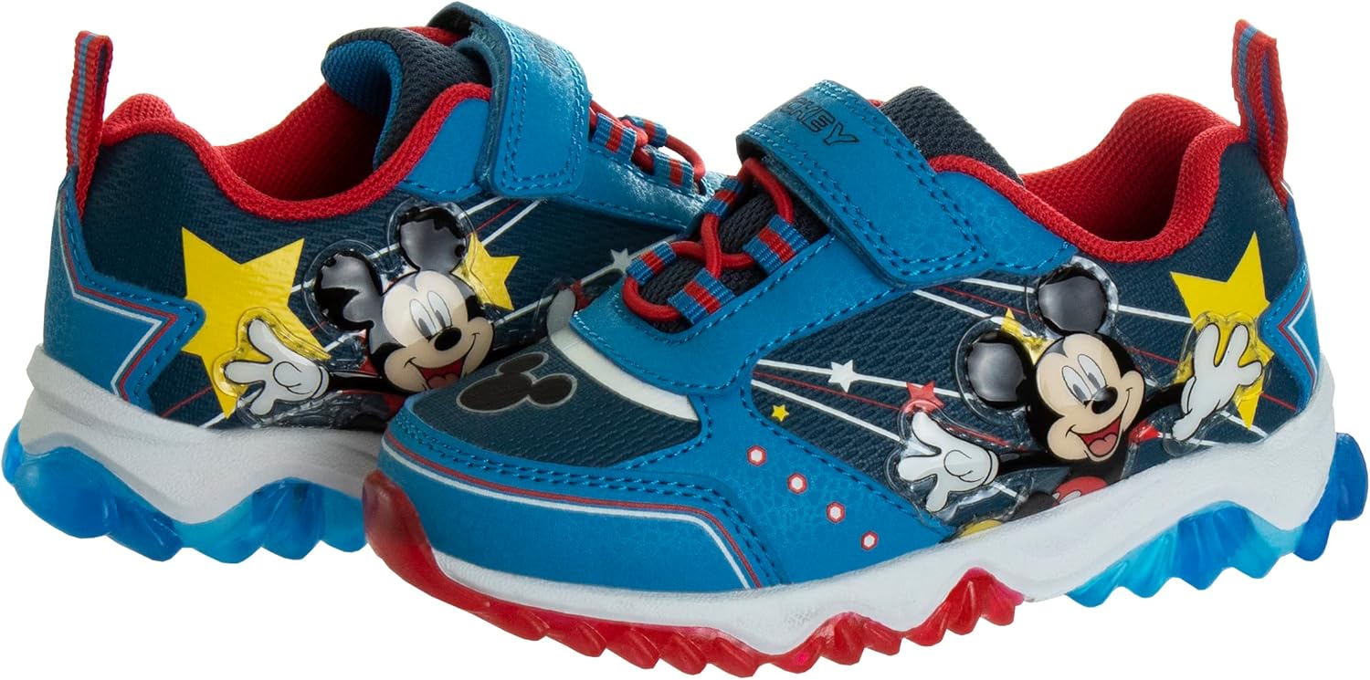 Кроссовки для детей и подростков Josmo Unisex - Мальчишковые туфли с Майкки Маус, без шнурков, с подсветкой (для малышей/маленьких детей), темно-синий — фото 4