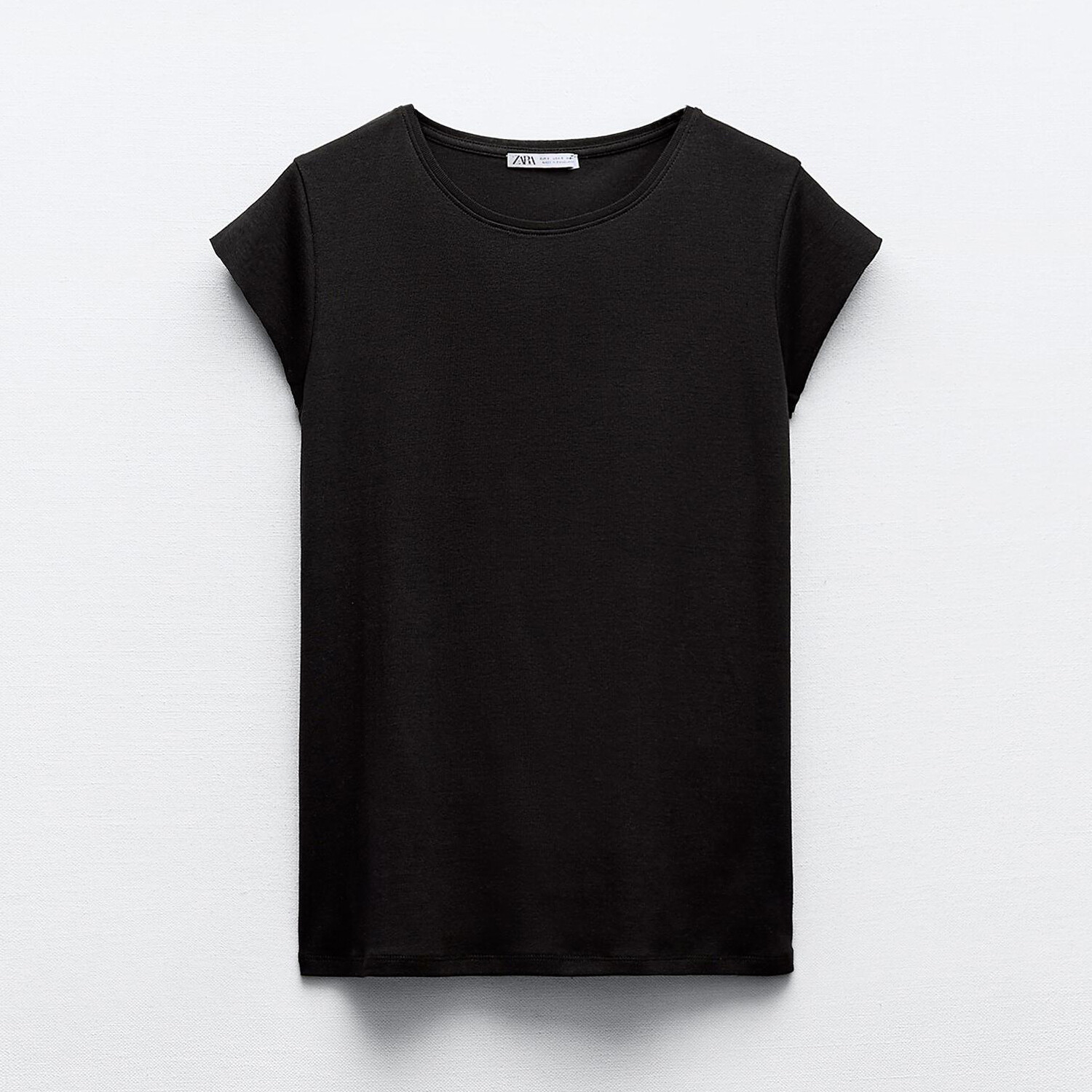 

Футболка Zara Short Sleeve Cotton, черный