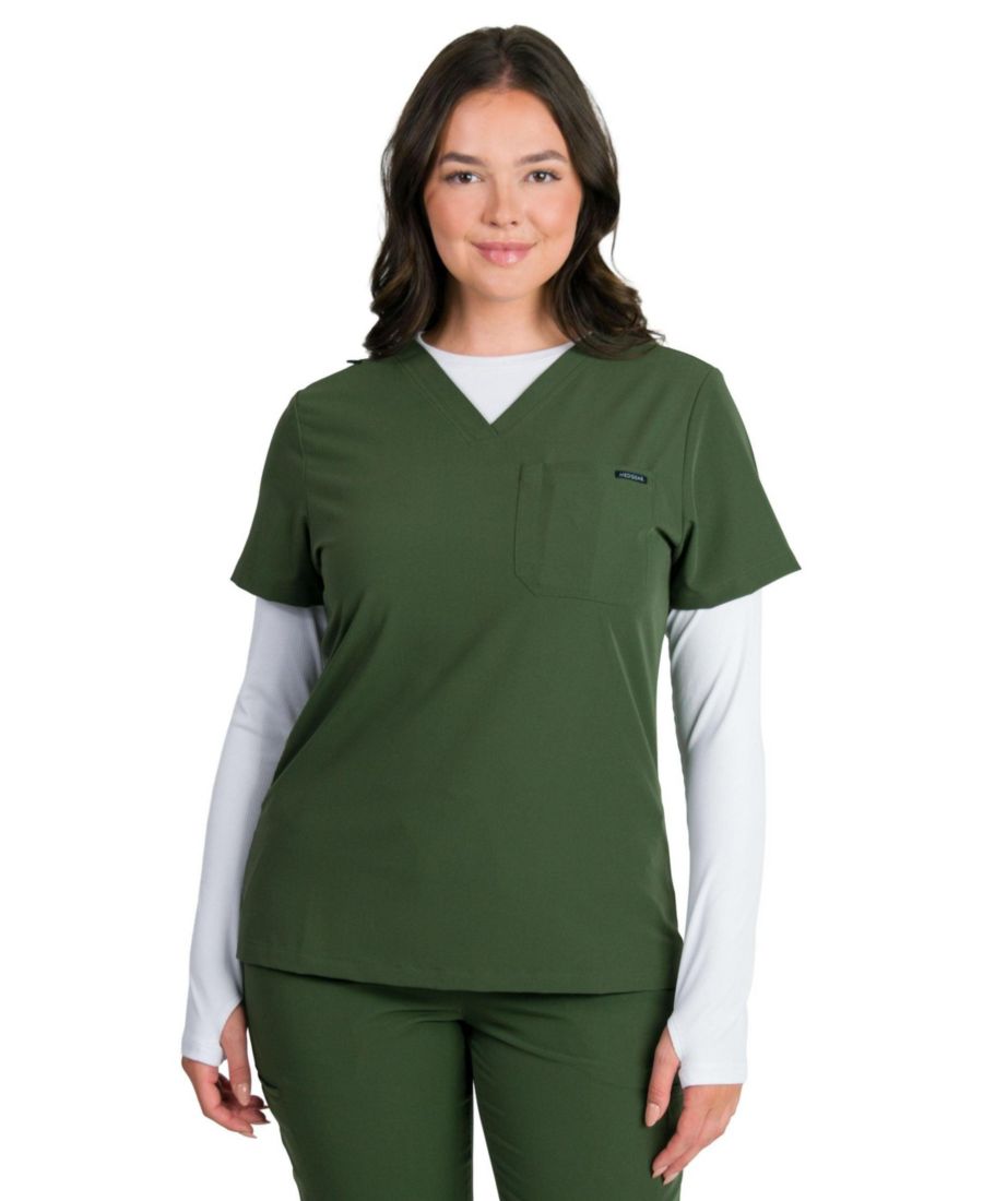 

Женская облегающая медицинская рубашка Camilla с одним карманом Medgear, Army green