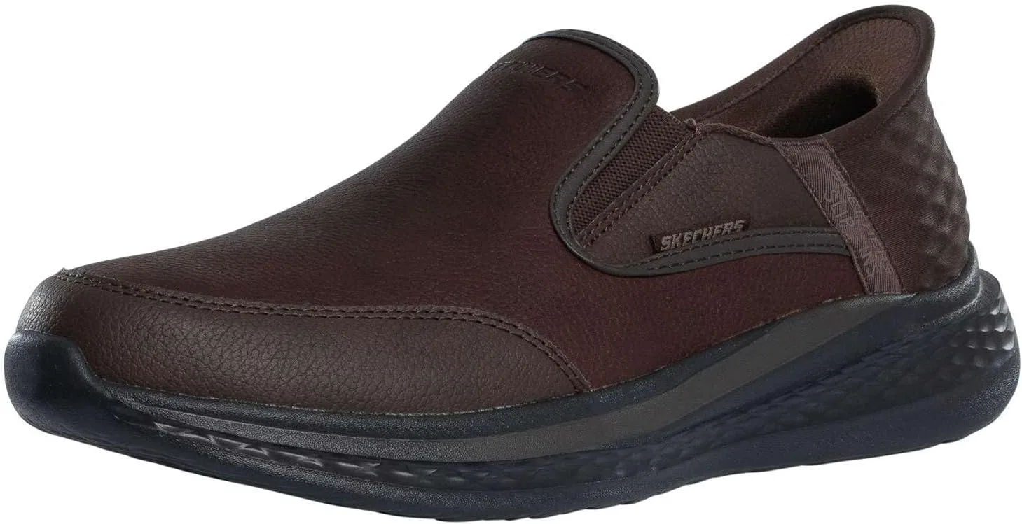 Слипоны Skechers Adult Master Item 205237 CDB Brown, красный