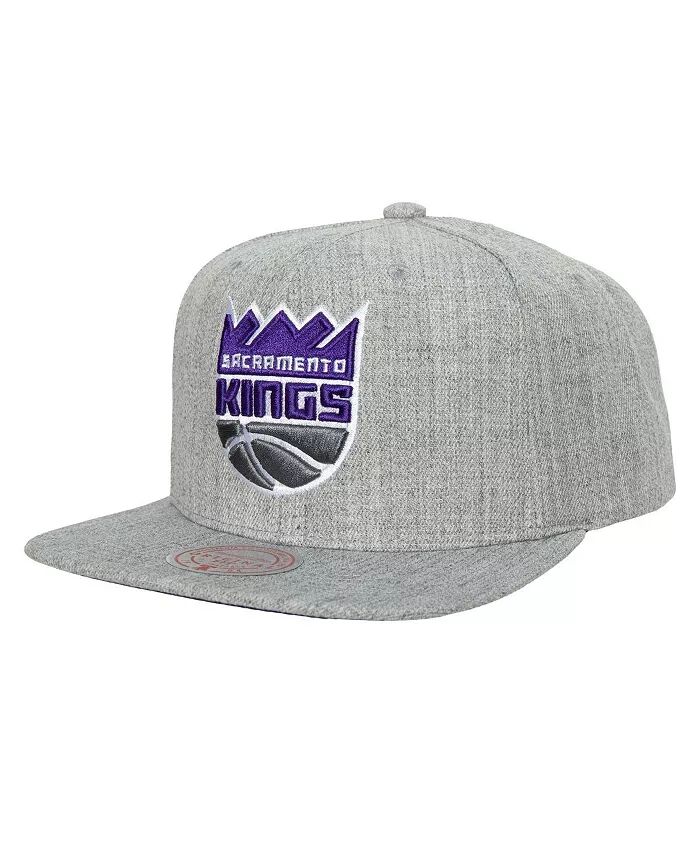 

Мужская кепка Snapback Sacramento Kings Hardwood Classics 2.0 серо-хизерового цвета Mitchell & Ness, серый