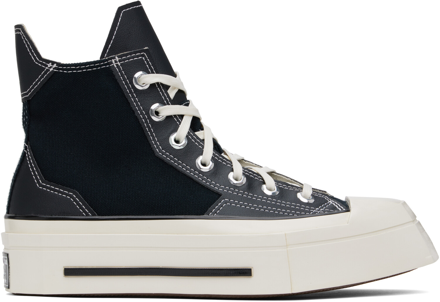 

Черные кроссовки Chuck 70 De Luxe Squared High Top Converse, Black/Black/Egret