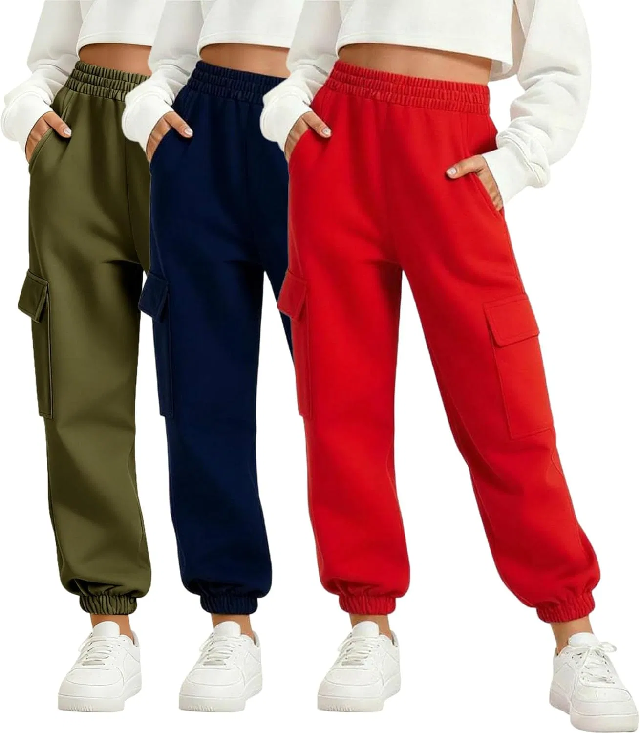Детские спортивные брюки карго, 3 шт, Zzalalana, Blue