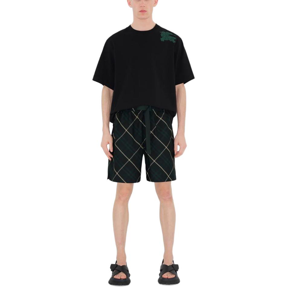 Футболка Burberry Equestrian Knight из хлопка, черный — фото 3