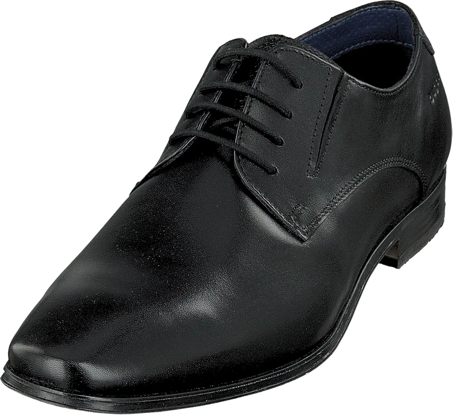 Туфли Bugatti Herren Anzugschuhe Klassischer Business Lederschuhe Derby mit Logo, Black 1000 — фото 2
