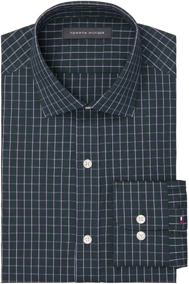 Мужская рубашка Tommy Hilfiger, классический крой, эластичный твил, Deep Green — фото 3