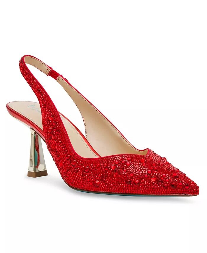 

Женские вечерние туфли Clark с открытой пяткой Betsey Johnson, красный