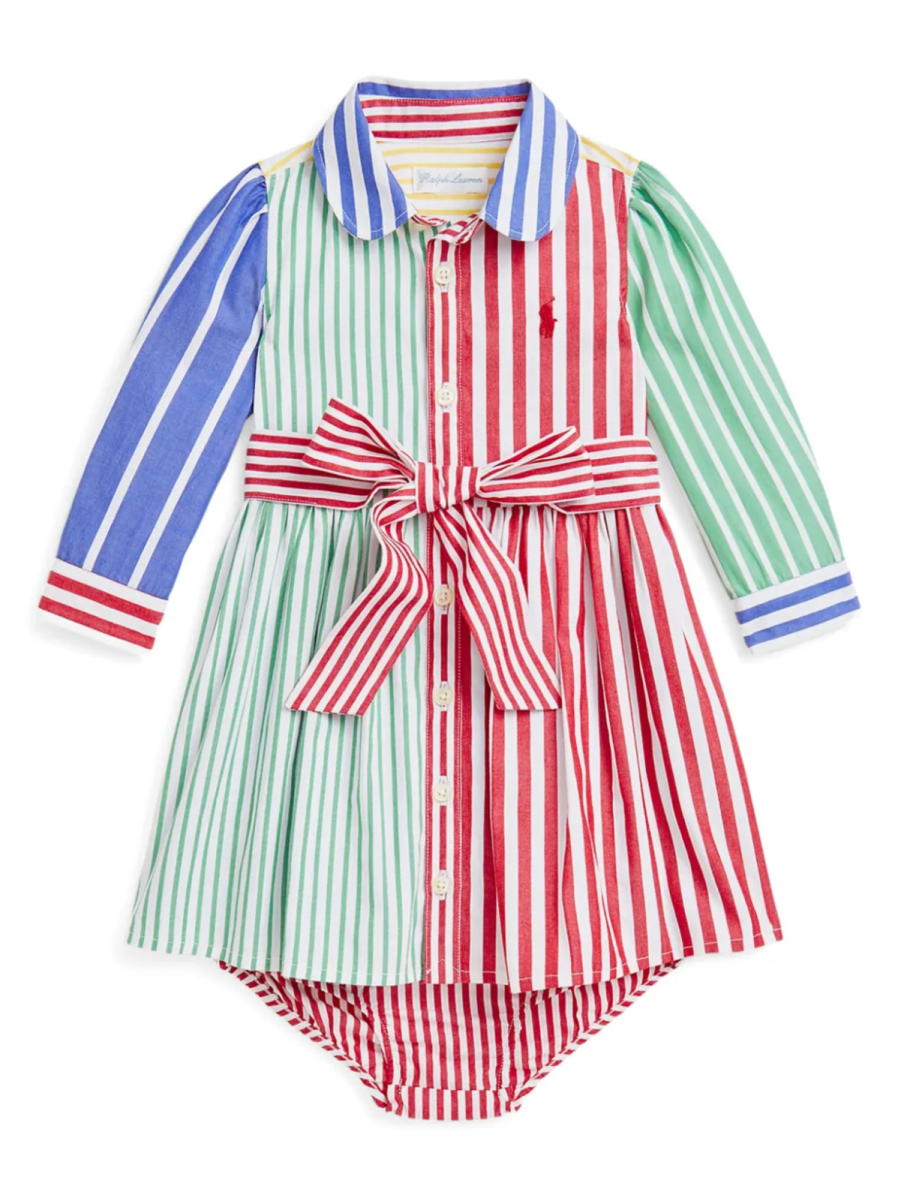 

Полосатое платье POLO RALPH LAUREN KIDS, красный