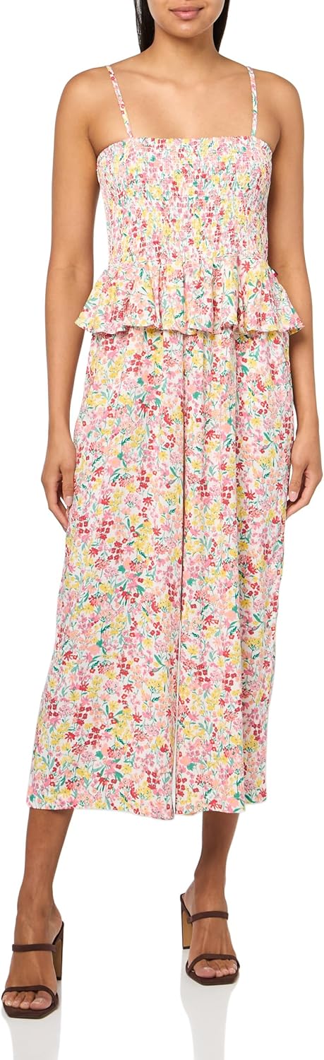 

Женский комбинезон Tommy Hilfiger из шамбре со сборками, Ivory Multi