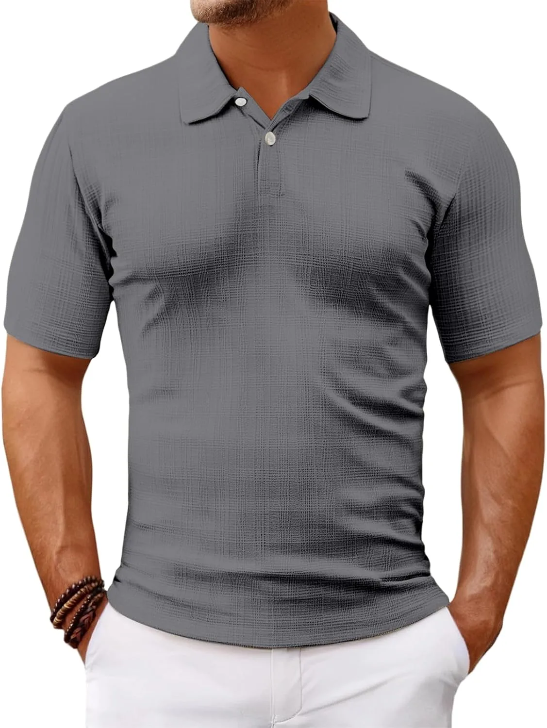 

Мужская поло Stretch с коротким рукавом, легкая для гольфа и тенниса CHXLQQX