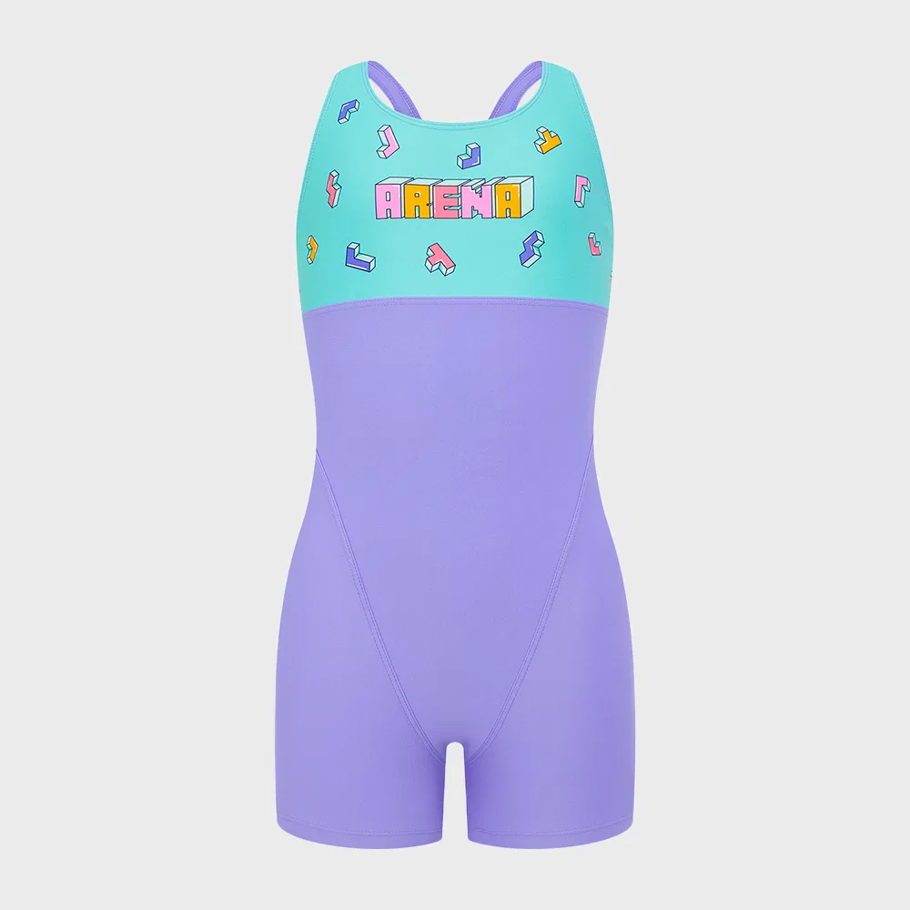 Детский слитный купальник Cube Racerback фиолетовый от Arena