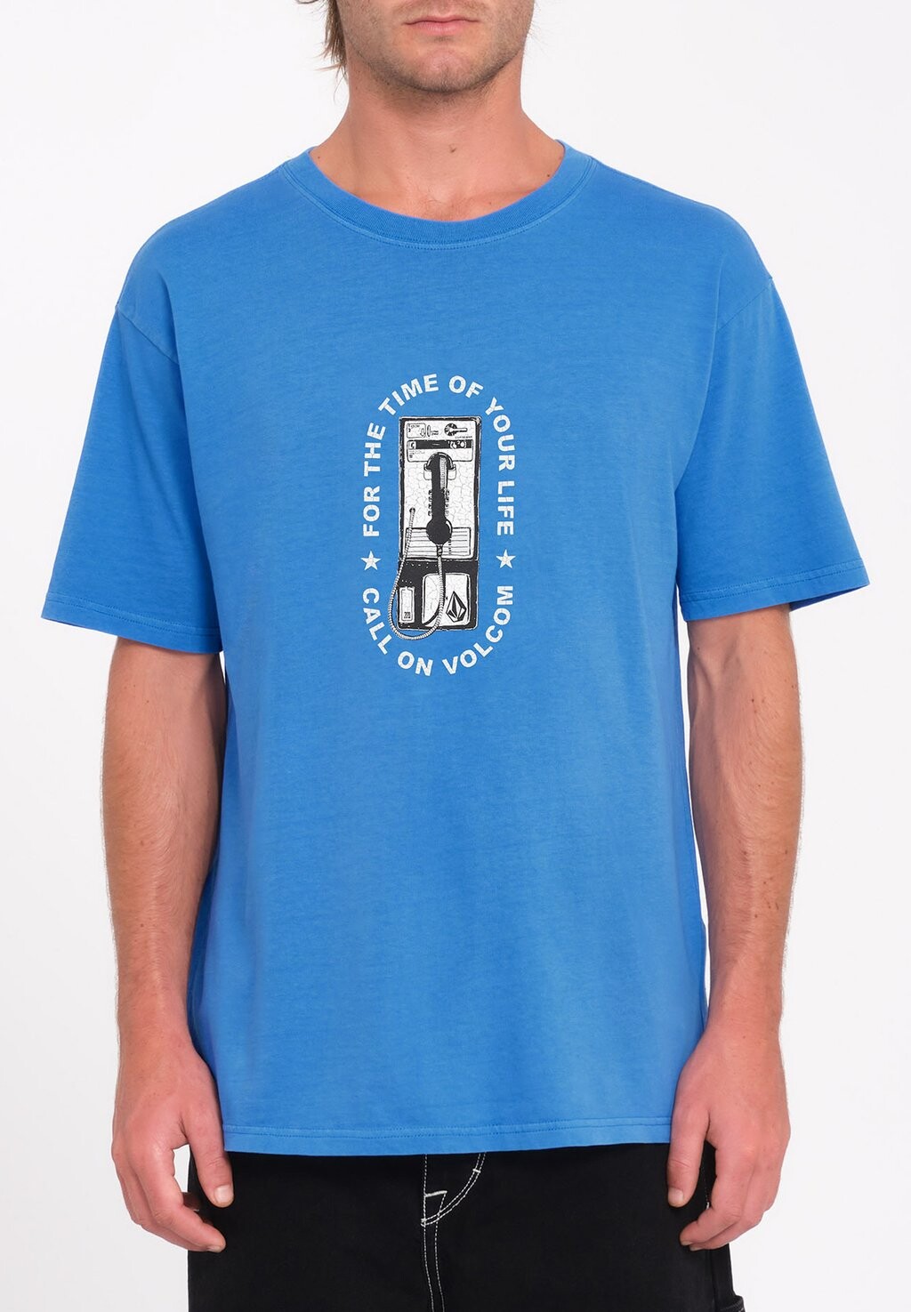 

Футболка с принтом TIME OF YOUR LIFET Volcom, синий