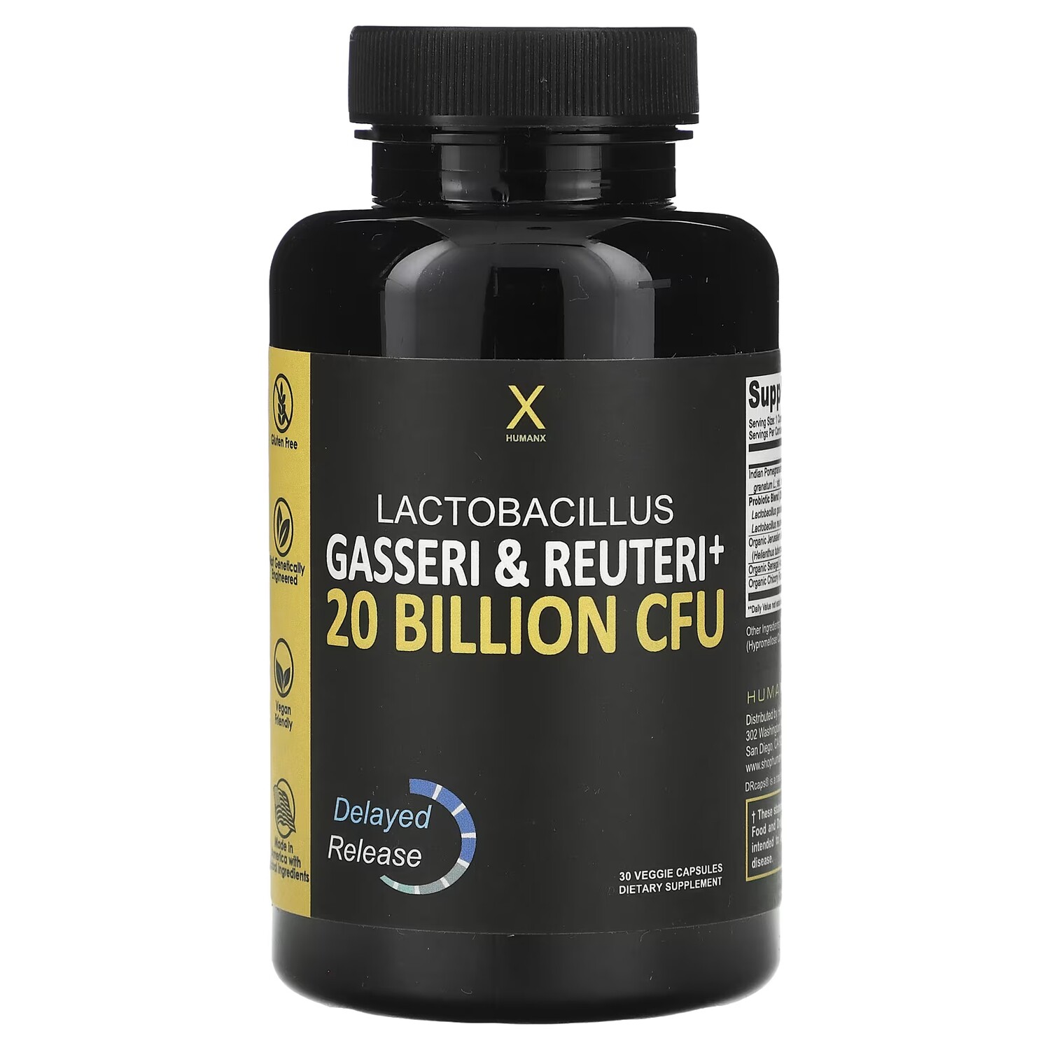 

Добавка Humanx Lactobacillus Gasseri & Reuteri+ 20 миллиардов КОЕ, 30 капсул