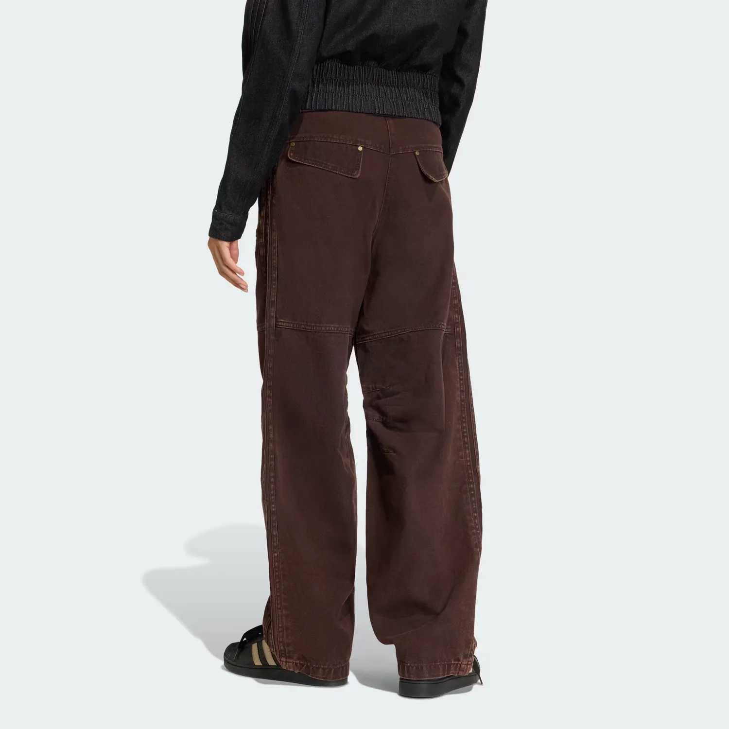 Женские повседневные брюки из канваса FW25 Adidas Originals, Aurora Coffee — фото 4