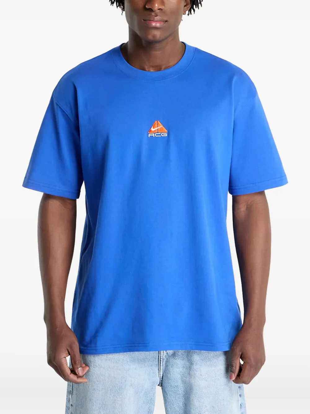 

Хлопковая футболка Nike, синий