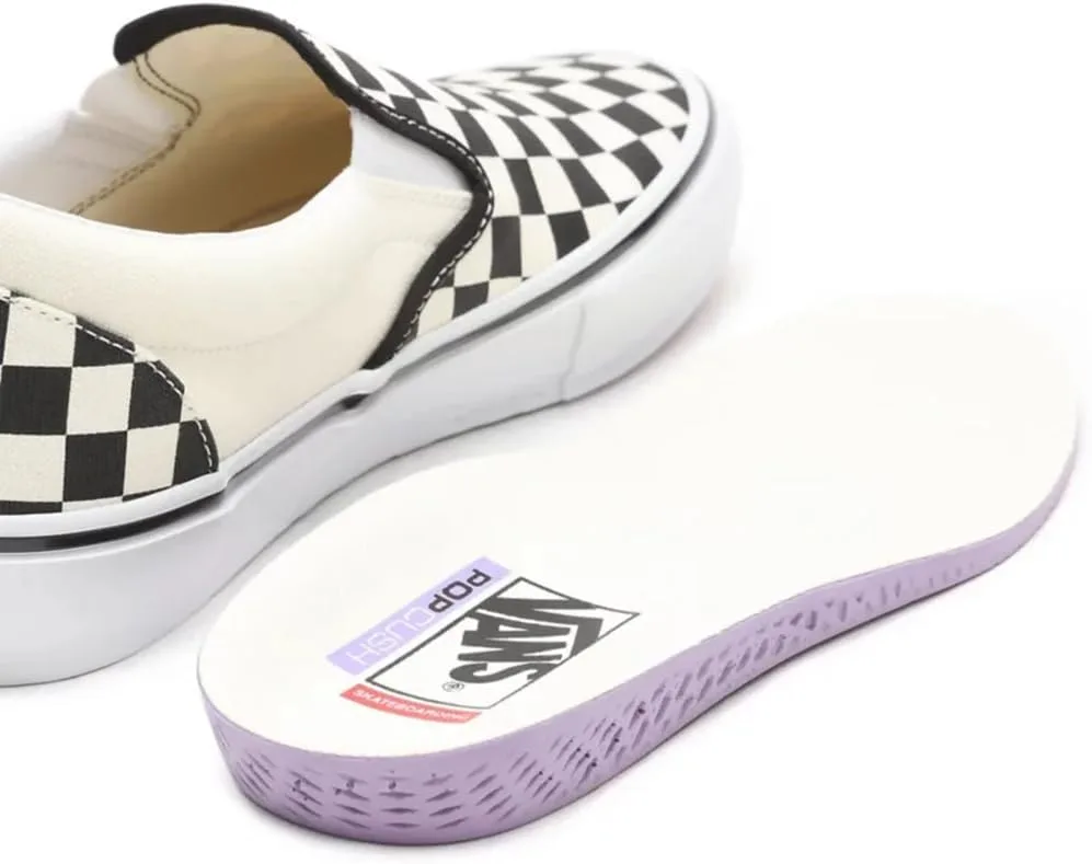 Кроссовки VANS Slipon Chess для скейтбординга, унисекс, для взрослых, со съемной стелькой, модель 2025 года — фото 4