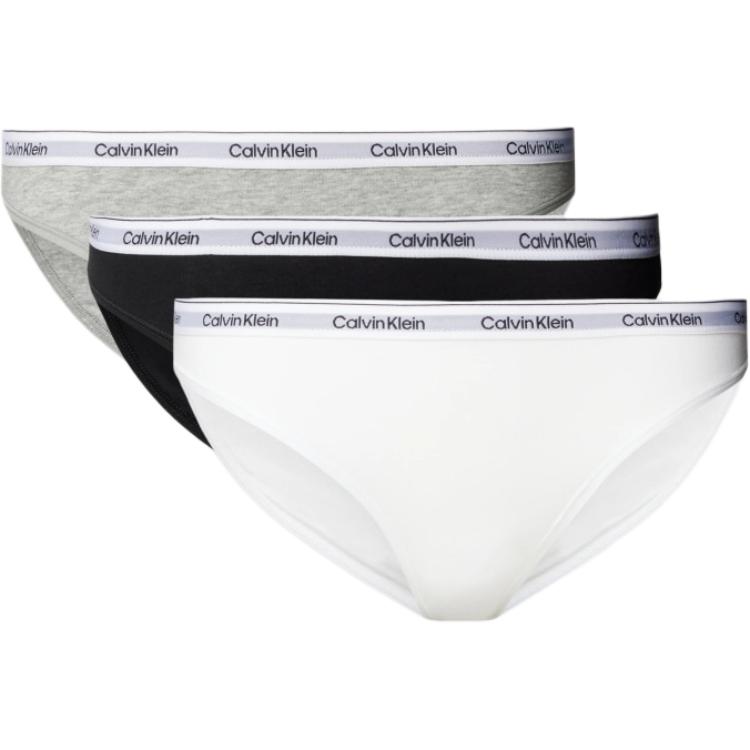 Комплект трусов Calvin Klein Icon Logo, 3 предмета, серый/черный/белый — фото 2