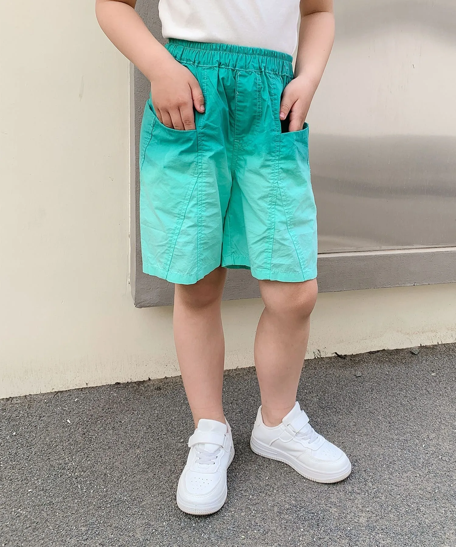 Детские широкие шорты с градиентным рисунком Aimoha Kids, green