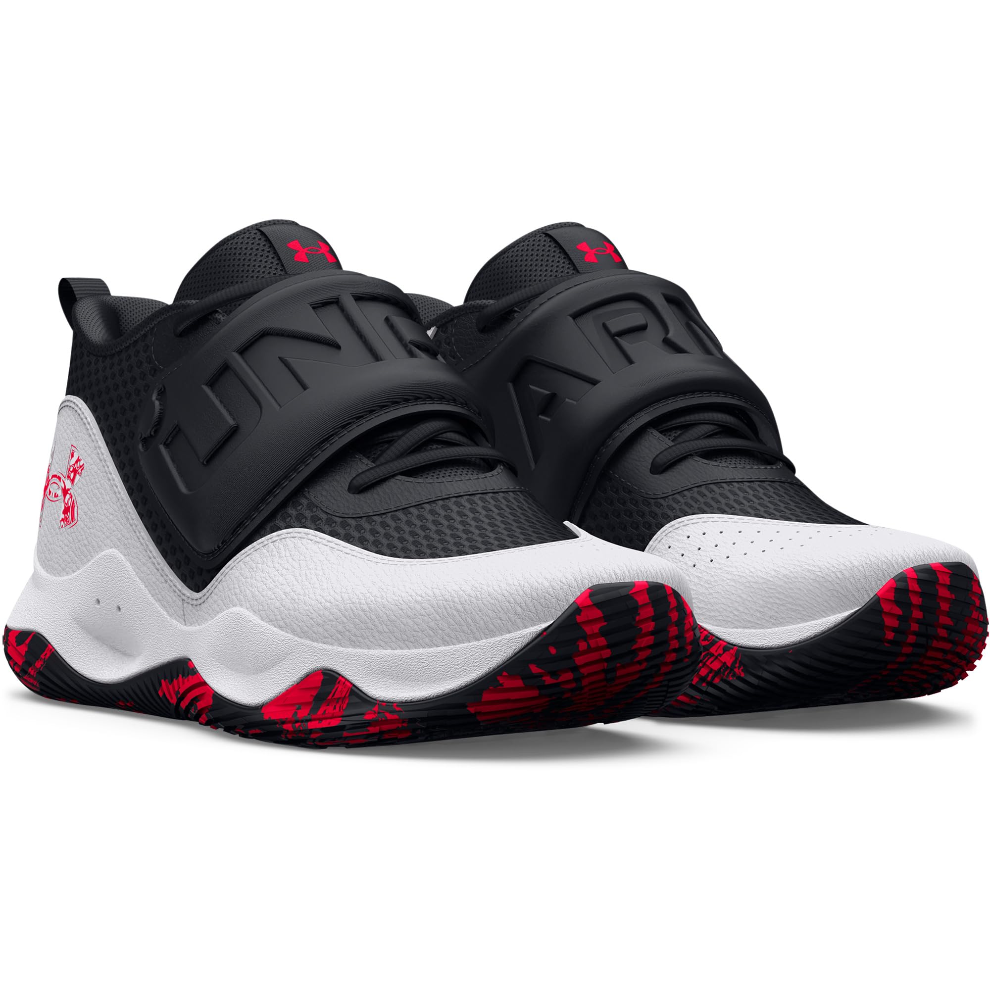 

Кроссовки Under Armour Kids Zone 2 Basketball Shoe, Black/White/Red