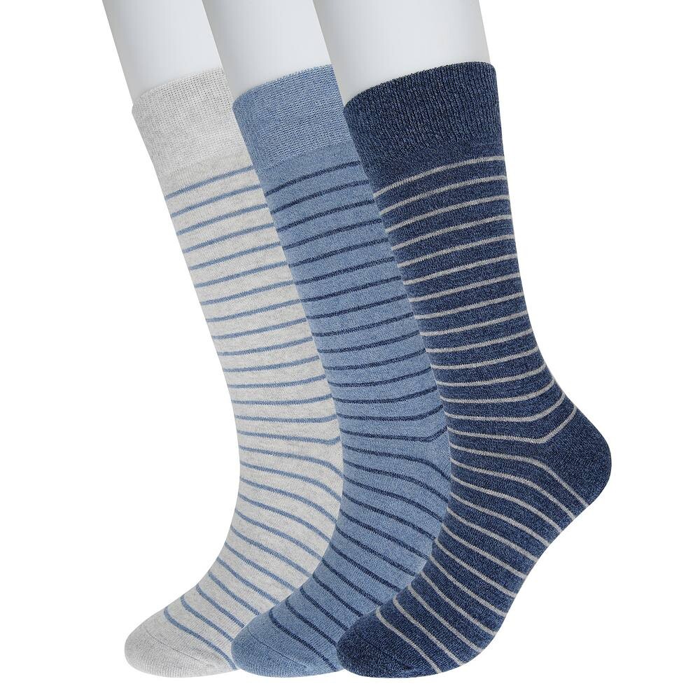 

Мужские носки Sonoma Goods For Life, 3 пары классических носков с рисунком, цвет Navy Stripes
