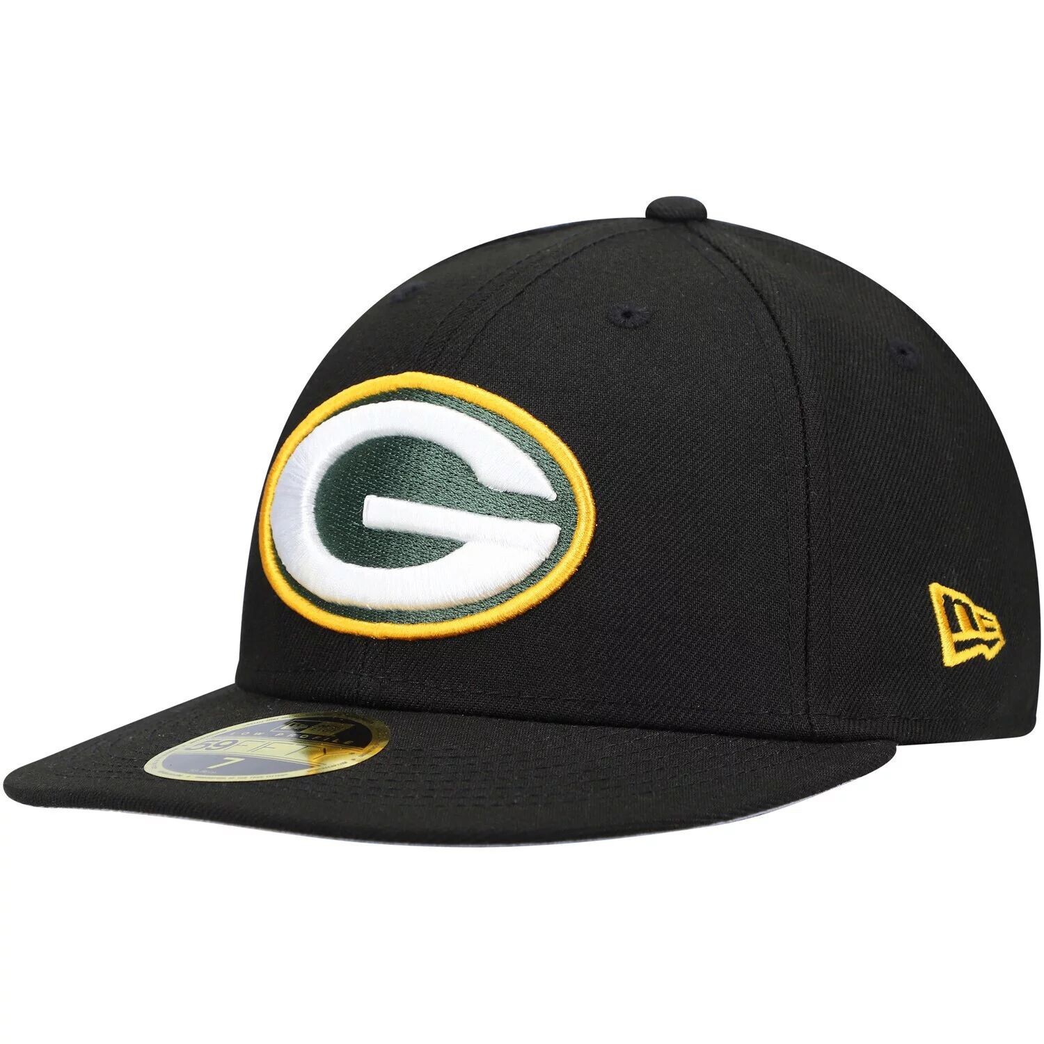 

Мужская облегающая шляпа New Era Black Green Bay Packers Omaha Low Profile 59FIFTY