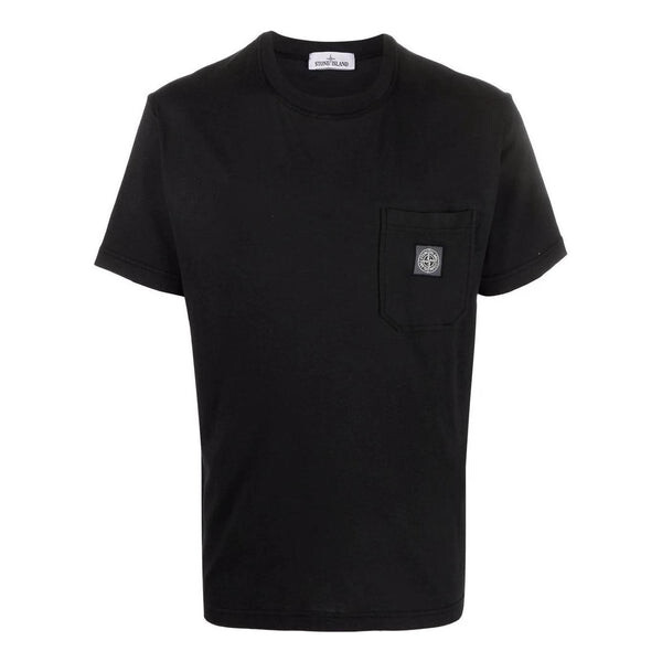 

Футболка pocket classic logo patch t-shirt 'black' Stone Island, черный