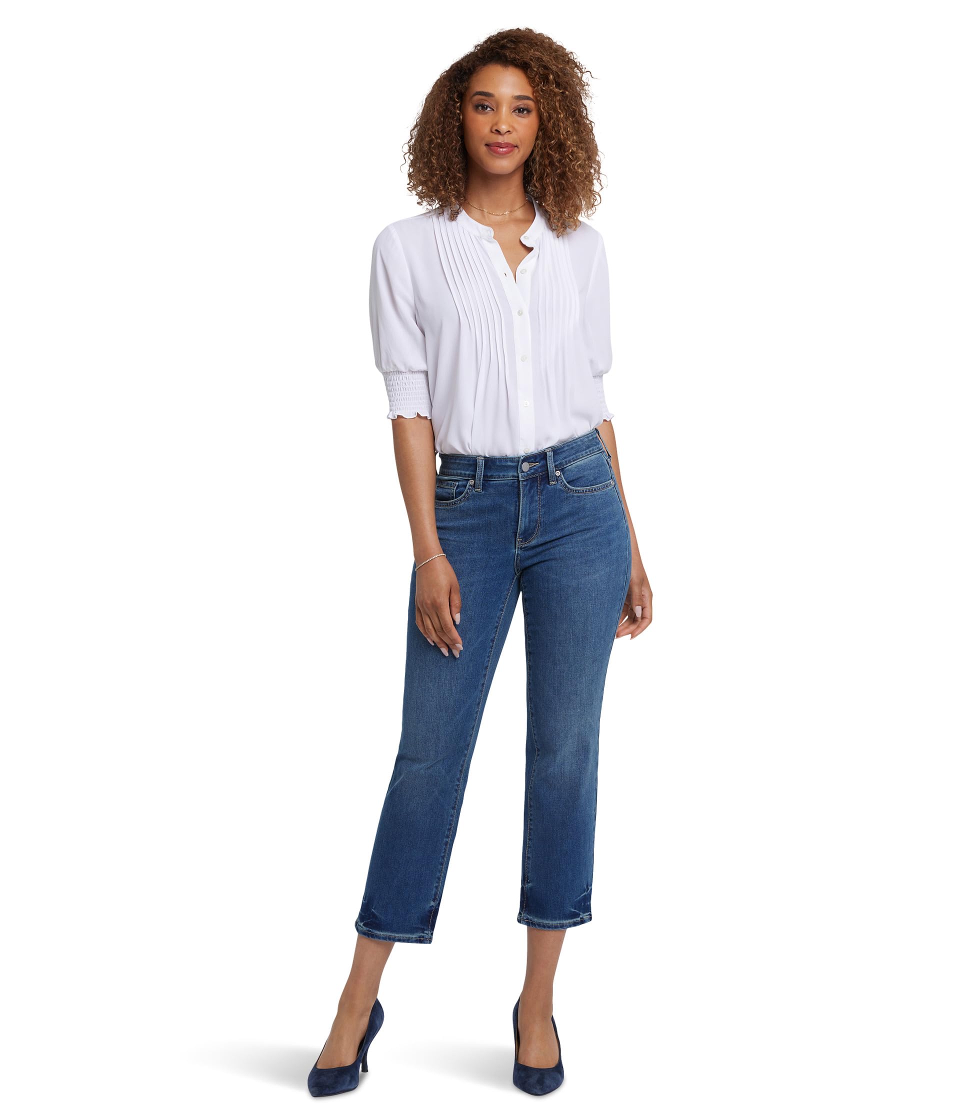 

Джинсы NYDJ Marilyn Straight Ankle Jeans in Dali River, цвет Dali River