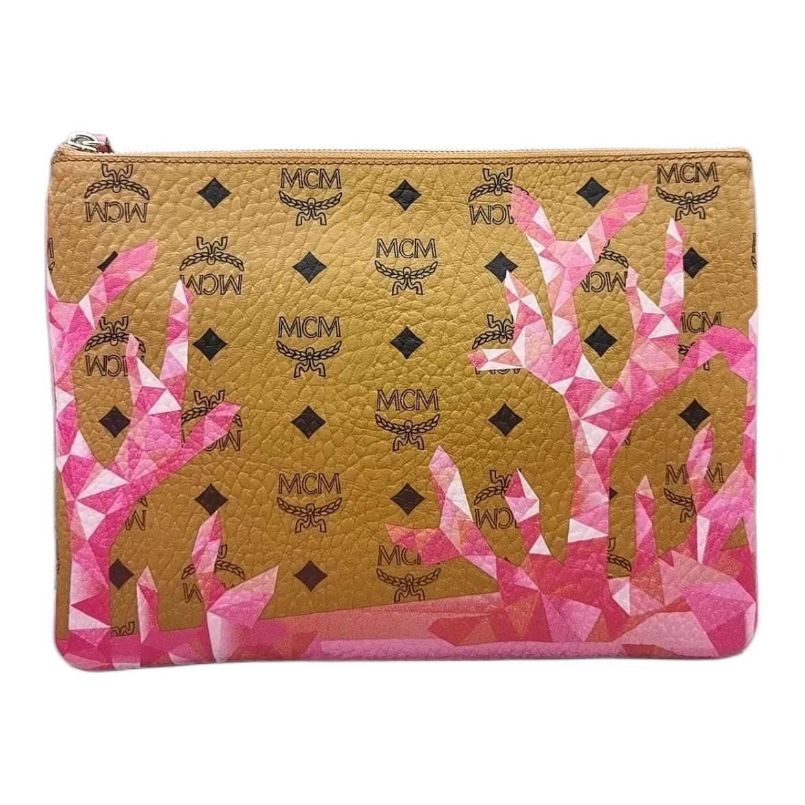 

MCM Сумка через плечо из натуральной кожи наппа среднего размера женская розовая